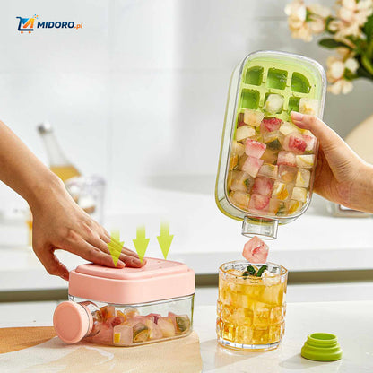 IceNova™ Flesbeker | 2-w-1 Wytwornica Lodu i Butelka Wody, Przenośna i Wygodna