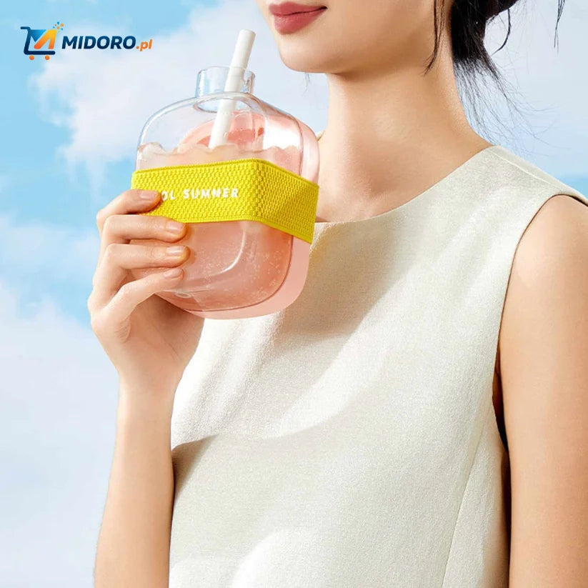 IceNova™ Flesbeker | 2-w-1 Wytwornica Lodu i Butelka Wody, Przenośna i Wygodna