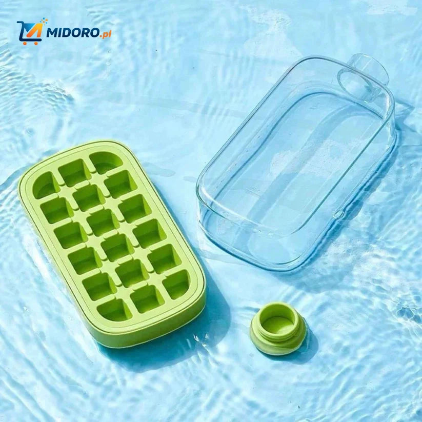 IceNova™ Flesbeker | 2-w-1 Wytwornica Lodu i Butelka Wody, Przenośna i Wygodna