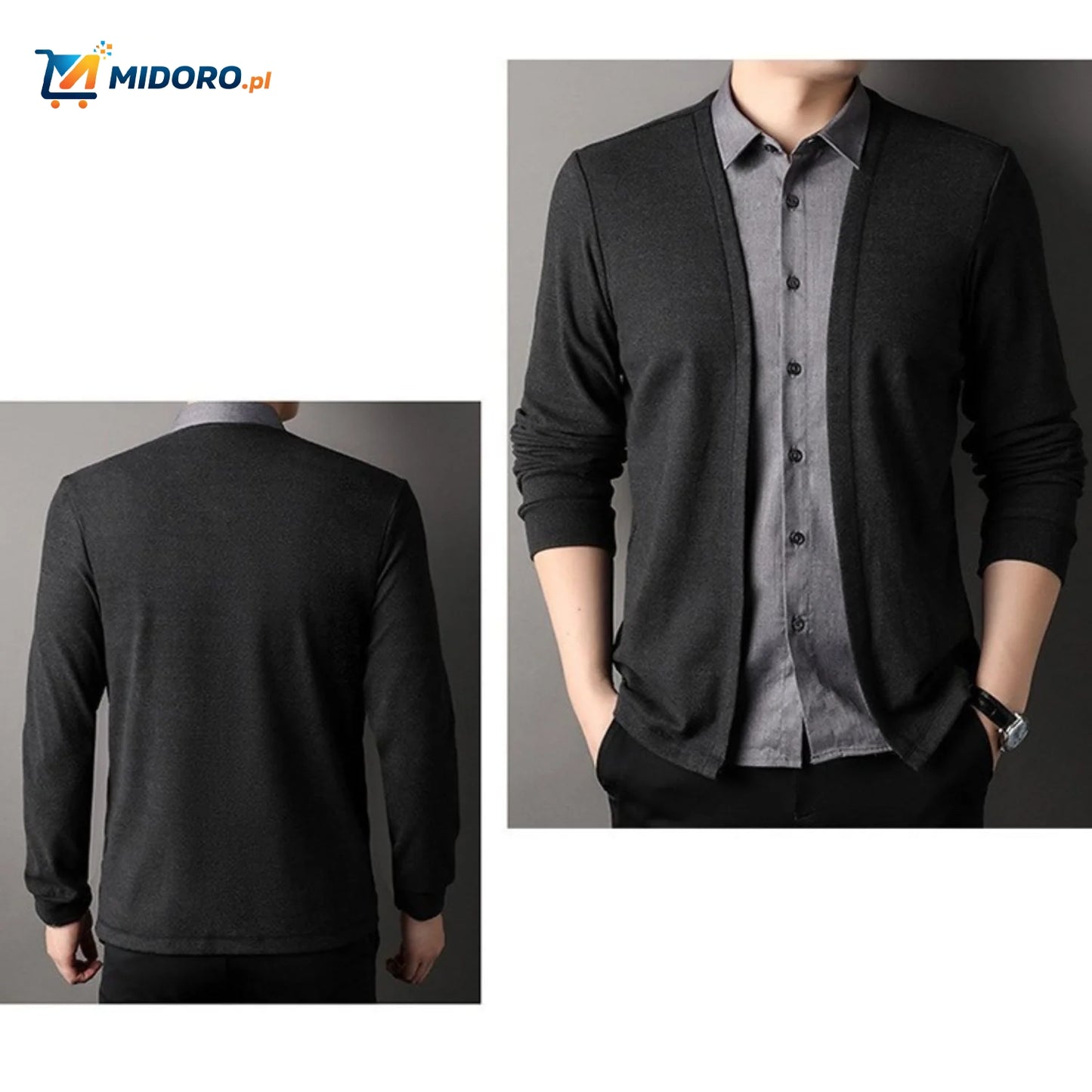 LayerFlex™ Knit | Koszula 2-w-1, Slim Wygląd i Komfort!