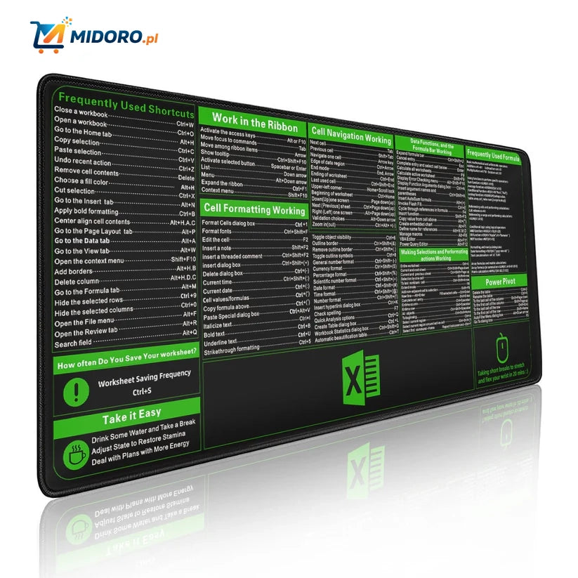 Lernopad™ Podkładka pod mysz | Skróty językowe, Skróty klawiszowe i Wygoda pracy