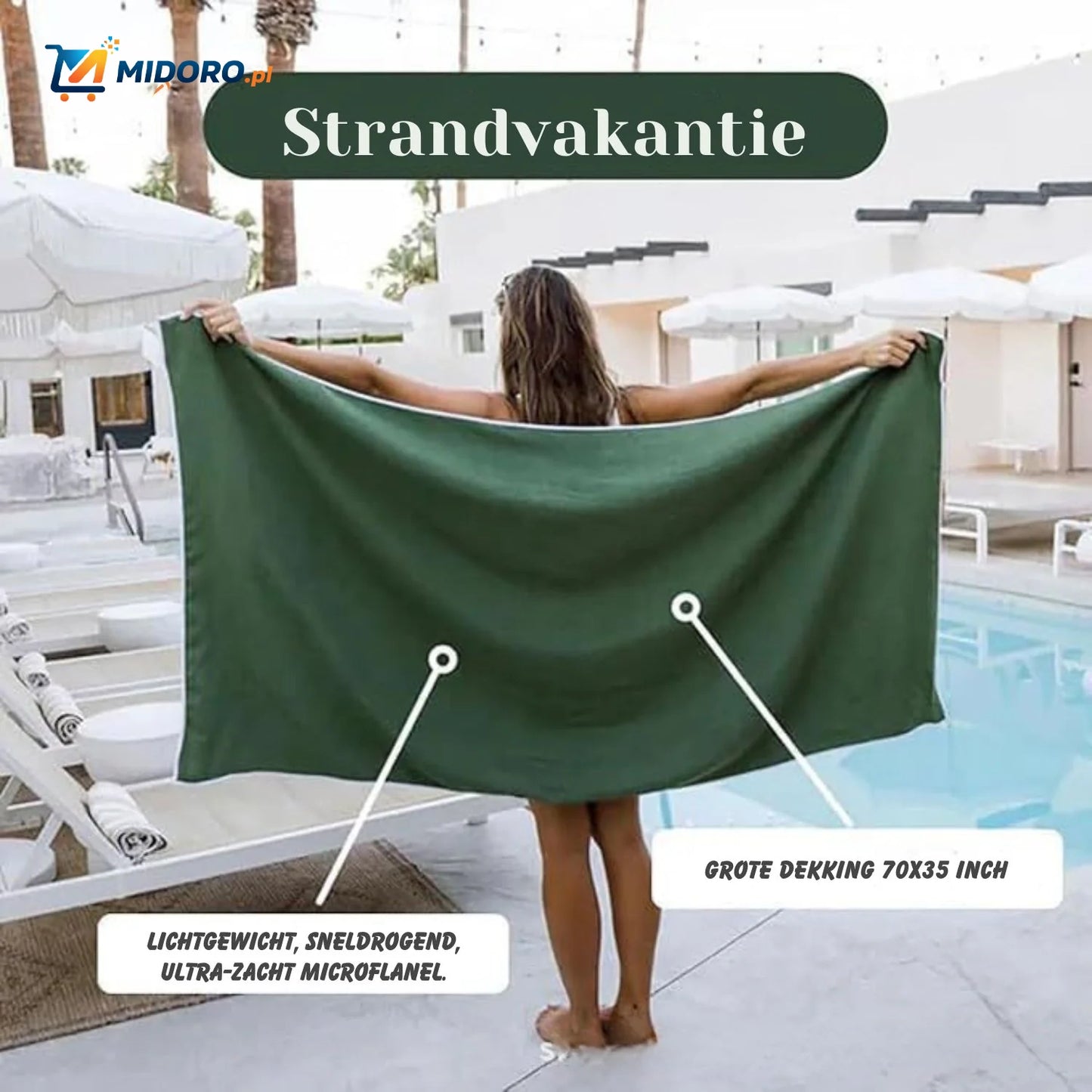 MagnaTowel™ Plażowy | Ultra-Absorbujący, Szybkoschnący i Magnetyczny Design!
