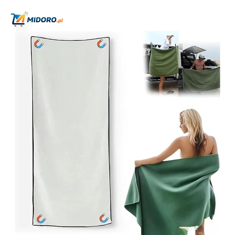 MagnaTowel™ Plażowy | Ultra-Absorbujący, Szybkoschnący i Magnetyczny Design!