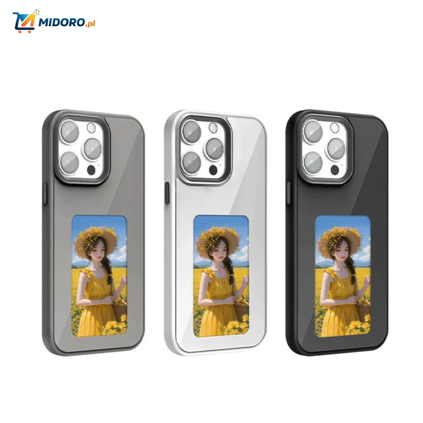 Etui E-Ink NFC na iPhone'a | Codziennie Zmienny Design za Jedno Kliknięcie – Dla iPhone 13 do 16