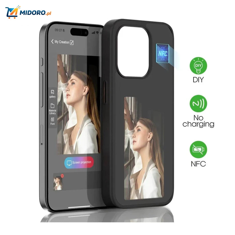 Etui E-Ink NFC na iPhone'a | Codziennie Zmienny Design za Jedno Kliknięcie – Dla iPhone 13 do 16