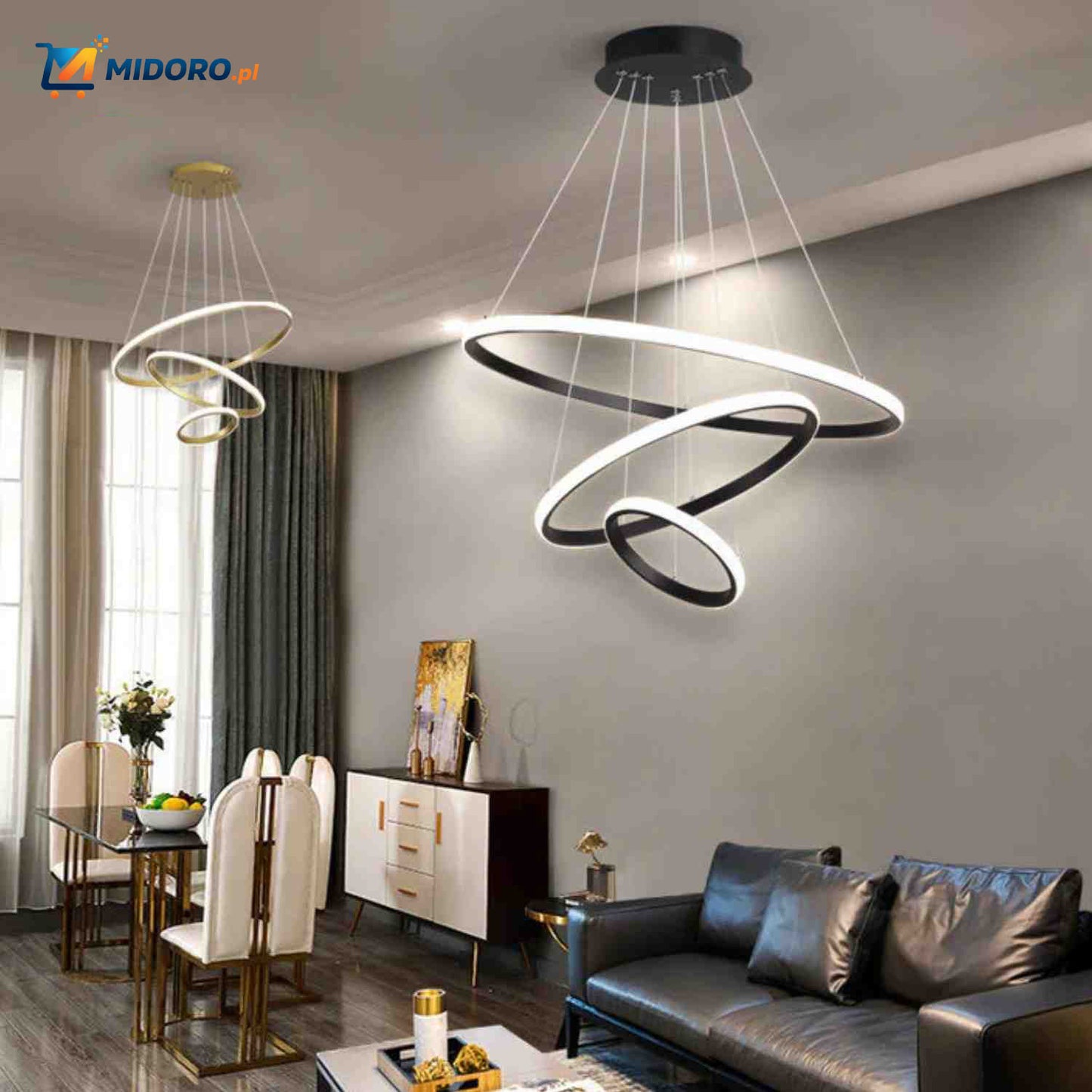 Lampa Ringkroonluchter™ | Minimalistyczna, ściemniana i energooszczędna
