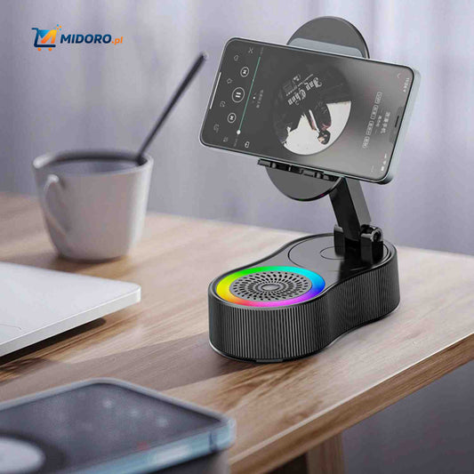 Głośnik SoundMate™ | Bez Bluetooth, Uchwyt Indukcyjny & Powerbank