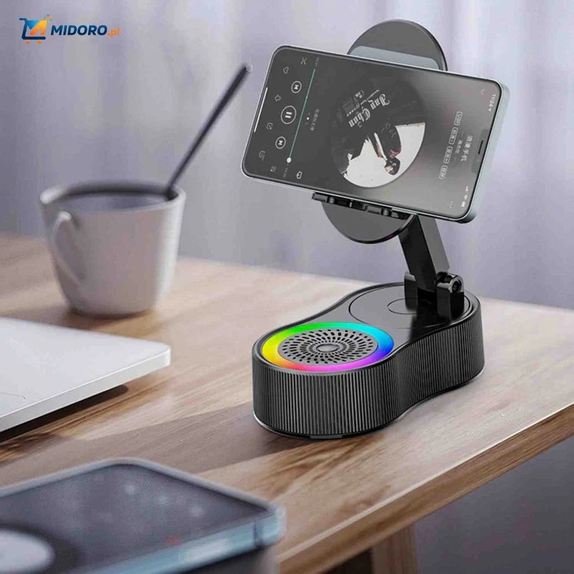 Głośnik SoundMate™ | Bez Bluetooth, Uchwyt Indukcyjny & Powerbank