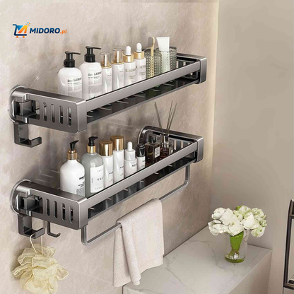 Storiva™ Regał | Montaż na Ścianie, Przyssawka & Bez Wiercenia Koszyk na Przechowywanie