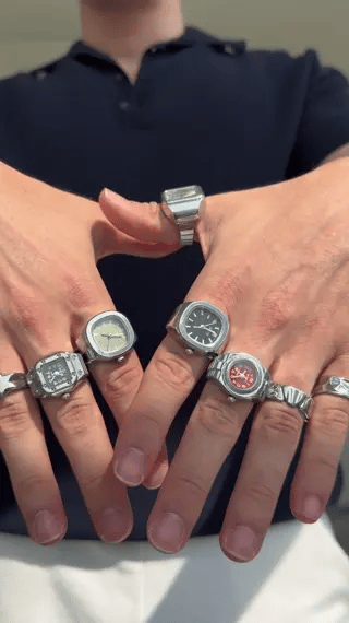 Timevera™ Zegarek Pierścionek | Regulowany, stylowy i unisex