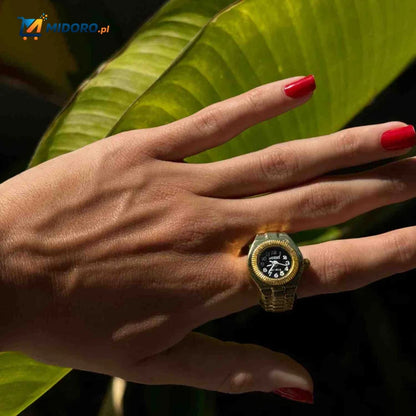 Timevera™ Zegarek Pierścionek | Regulowany, stylowy i unisex