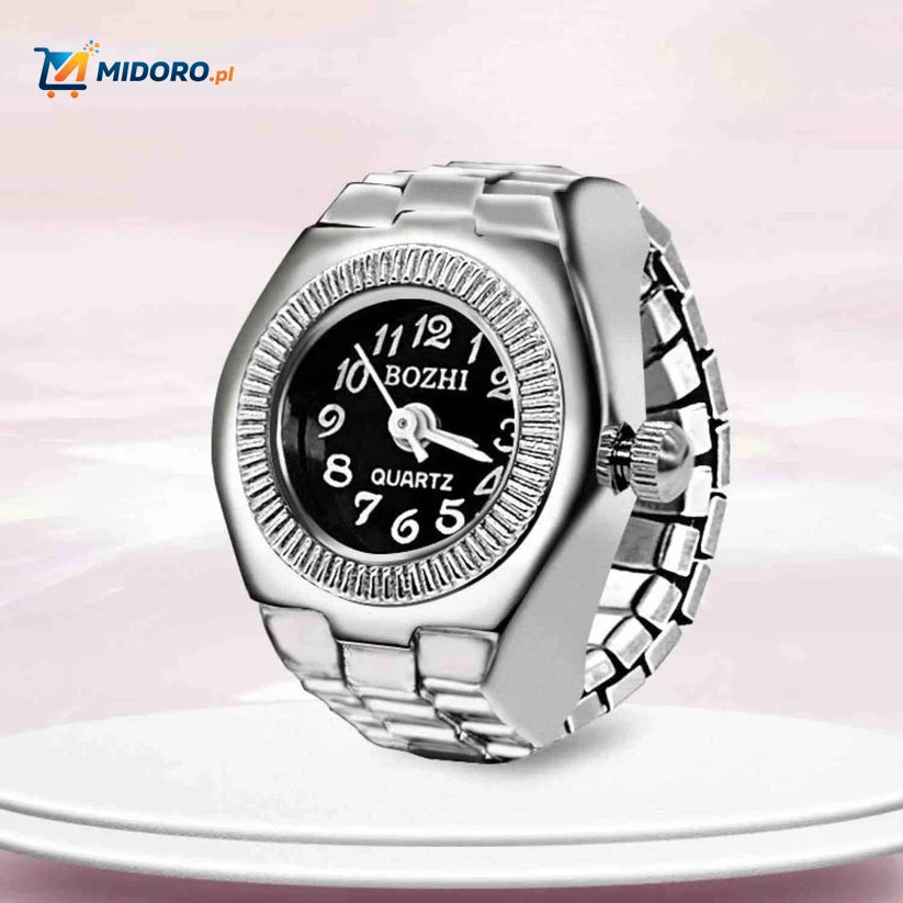 Timevera™ Zegarek Pierścionek | Regulowany, stylowy i unisex