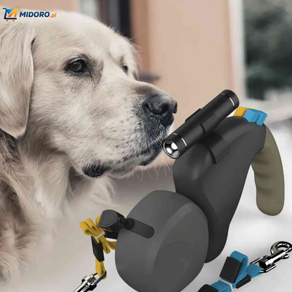 TweeTrek™ Smycz dla psów | Automatyczna, Wciągana & Dla 2 Psów