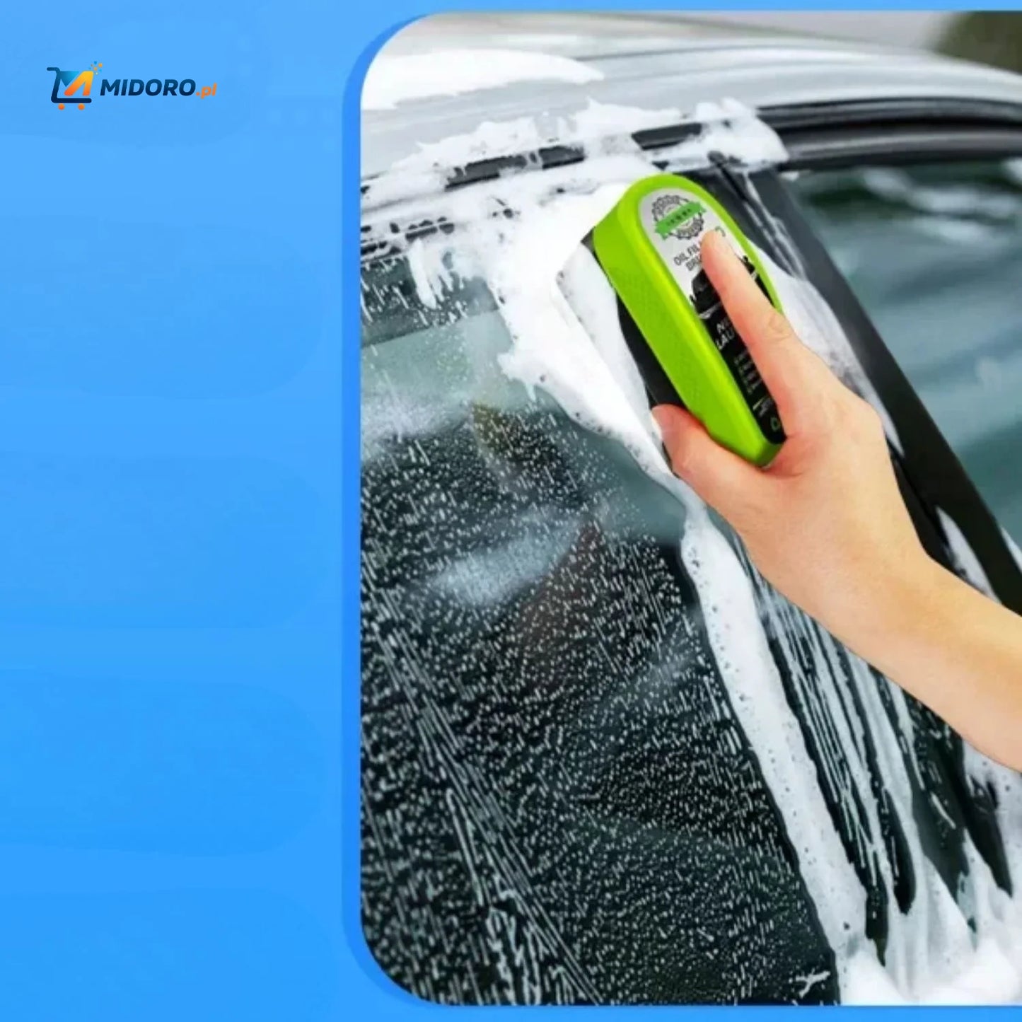 ClearView™ Gąbka | Usuwa Olej, Brud i Przywraca Przejrzystość Szyb!