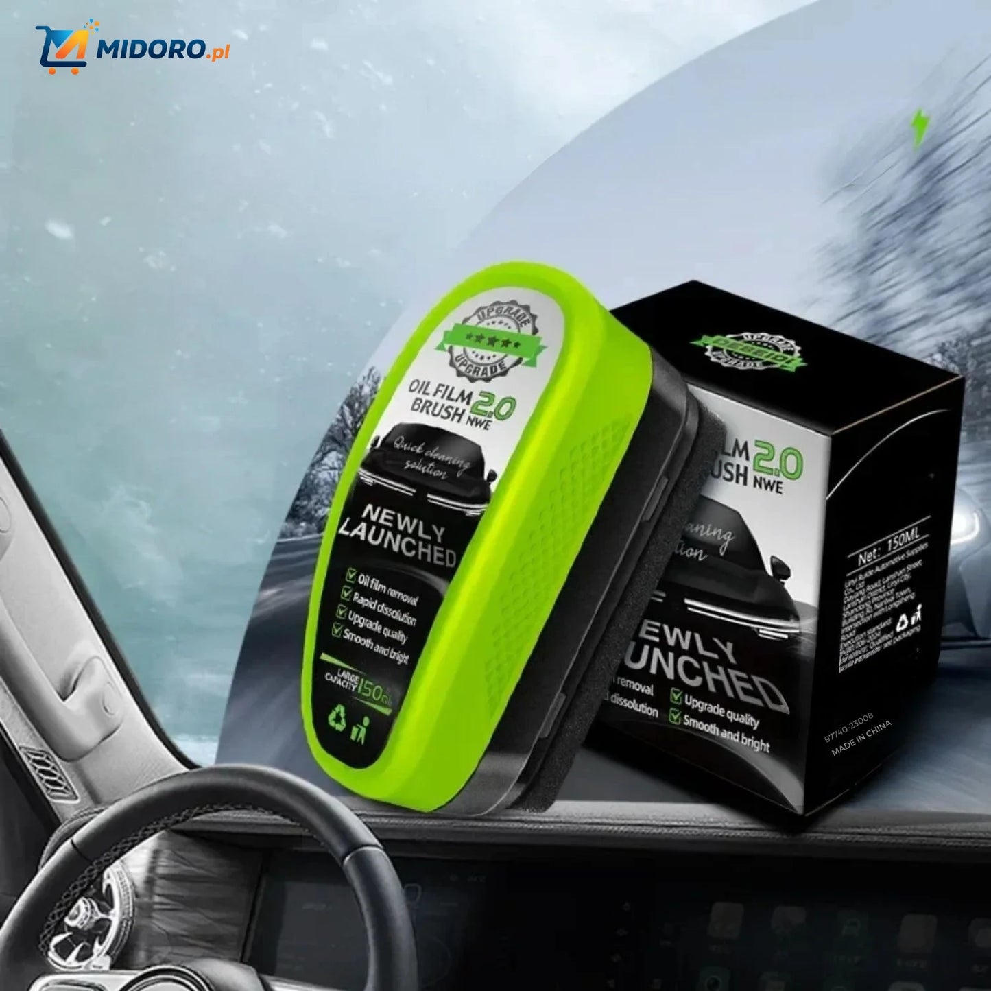 ClearView™ Gąbka | Usuwa Olej, Brud i Przywraca Przejrzystość Szyb!