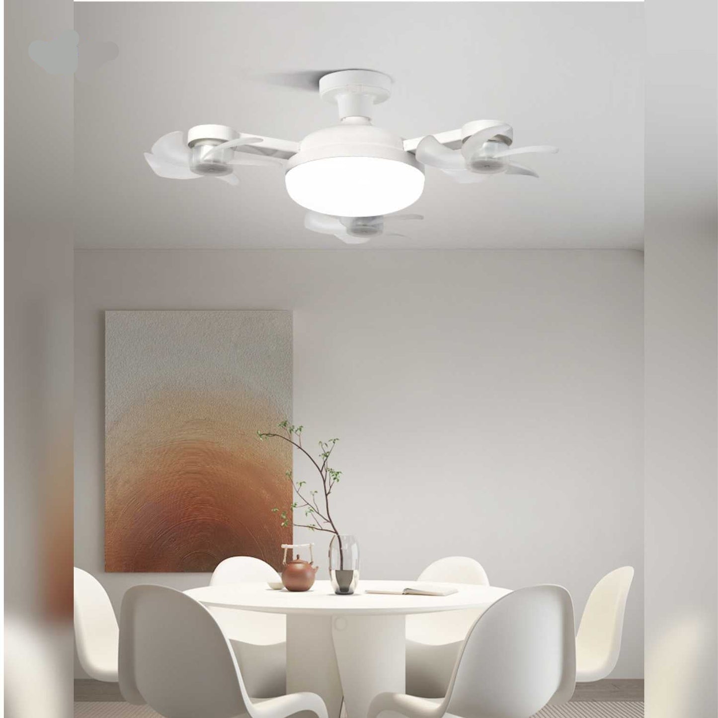 AeroGlow™ Lampa Wentylatorowa | LED, Gniazdo E27 & Stylowy Design Sufitowy