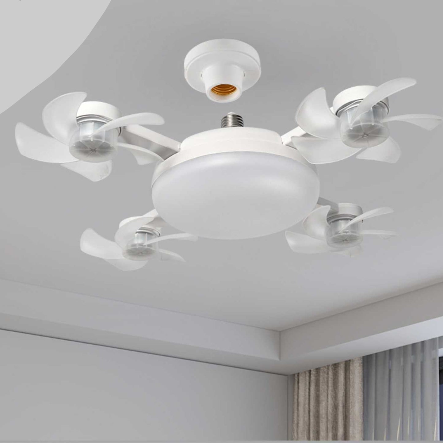 AeroGlow™ Lampa Wentylatorowa | LED, Gniazdo E27 & Stylowy Design Sufitowy