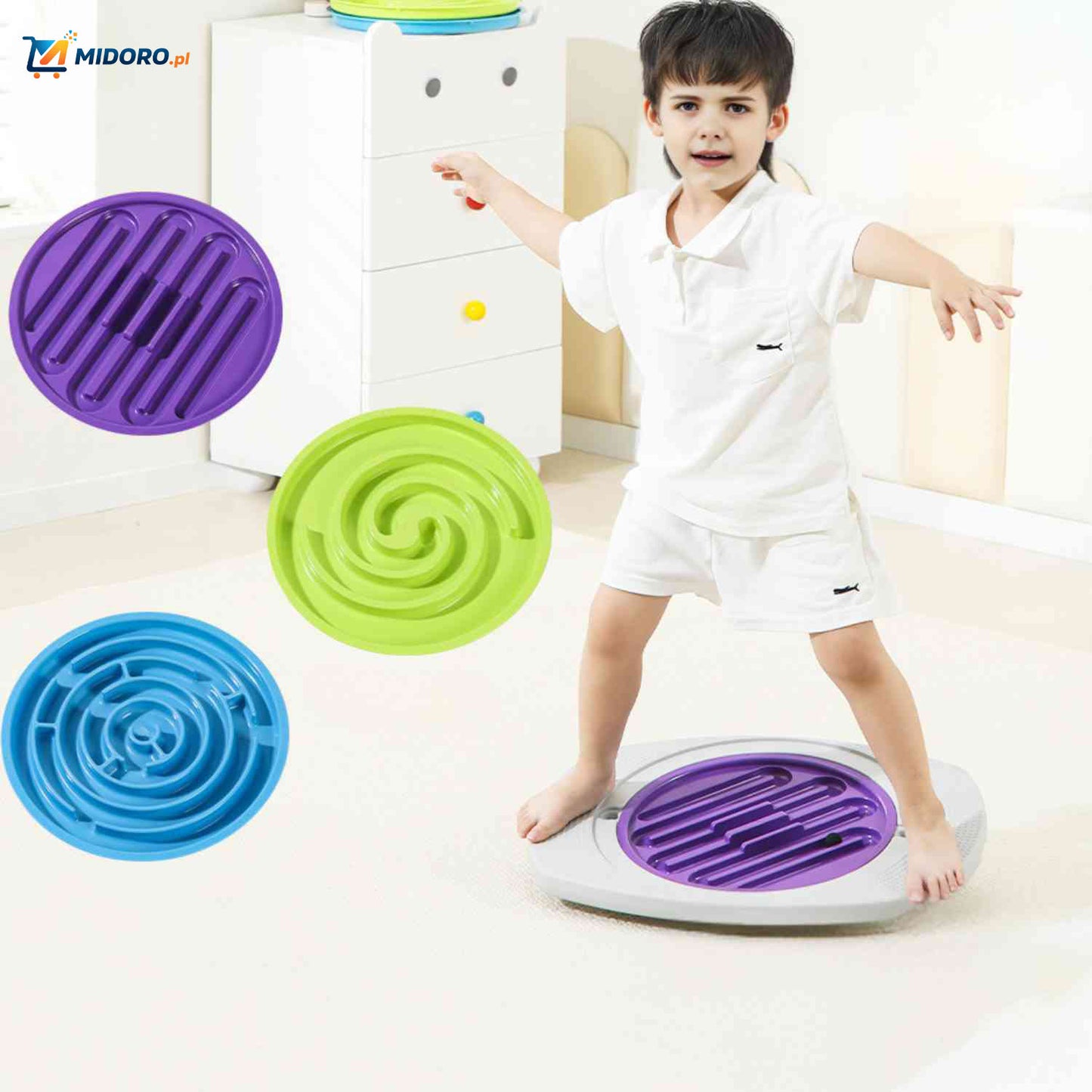 Balancio™ Gra Planszowa | Sensoryczna Równowaga, Zabawny Labirynt i Antypoślizgowa Podstawa
