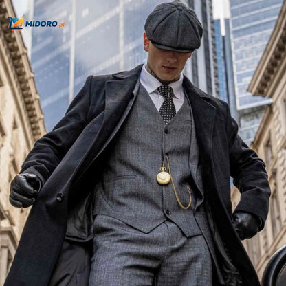 HerringLux™ Kamizelka | Wełniany tweed, wzór w jodełkę, styl brytyjskiego dziedzictwa