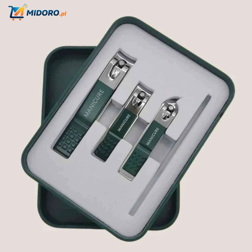 Clipora™ Zestaw do Obcinania Paznokci z Pilnikiem | Design Anty-splash, w Luksusowym Opakowaniu Prezentowym