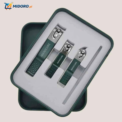 Clipora™ Zestaw do Obcinania Paznokci z Pilnikiem | Design Anty-splash, w Luksusowym Opakowaniu Prezentowym