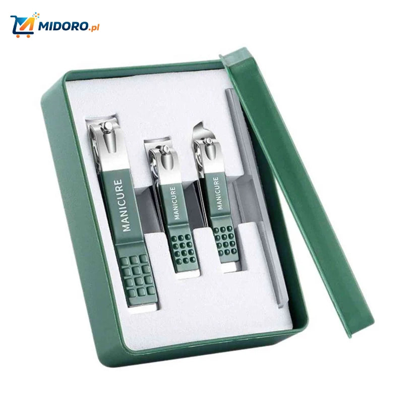 Clipora™ Zestaw do Obcinania Paznokci z Pilnikiem | Design Anty-splash, w Luksusowym Opakowaniu Prezentowym