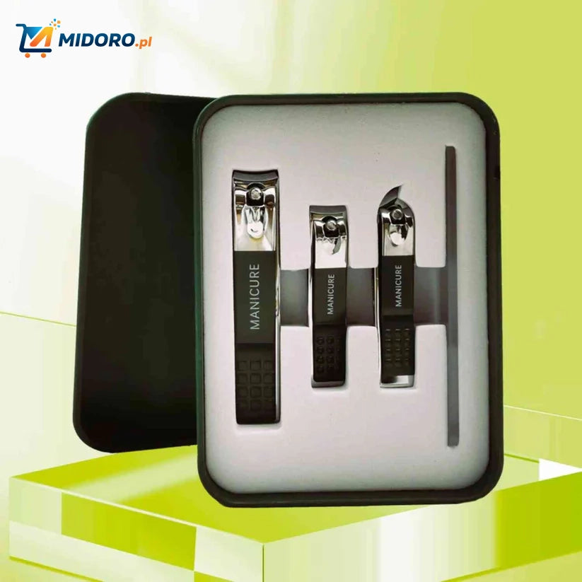 Clipora™ Zestaw do Obcinania Paznokci z Pilnikiem | Design Anty-splash, w Luksusowym Opakowaniu Prezentowym