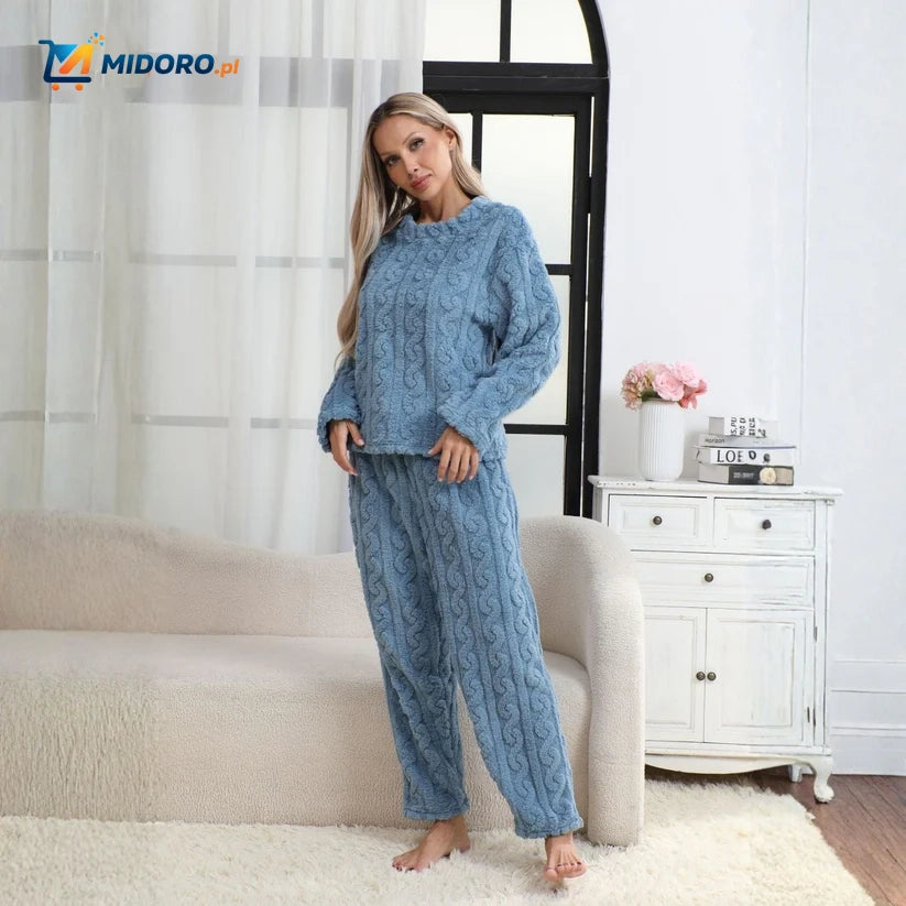 CosyLuxe™ Zestaw Piżamowy | Miękki polar, ciepły i idealny na zimne wieczory