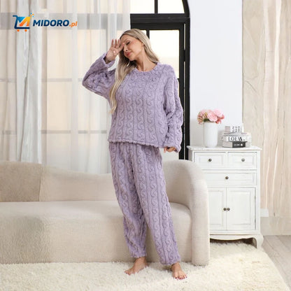 CosyLuxe™ Zestaw Piżamowy | Miękki polar, ciepły i idealny na zimne wieczory
