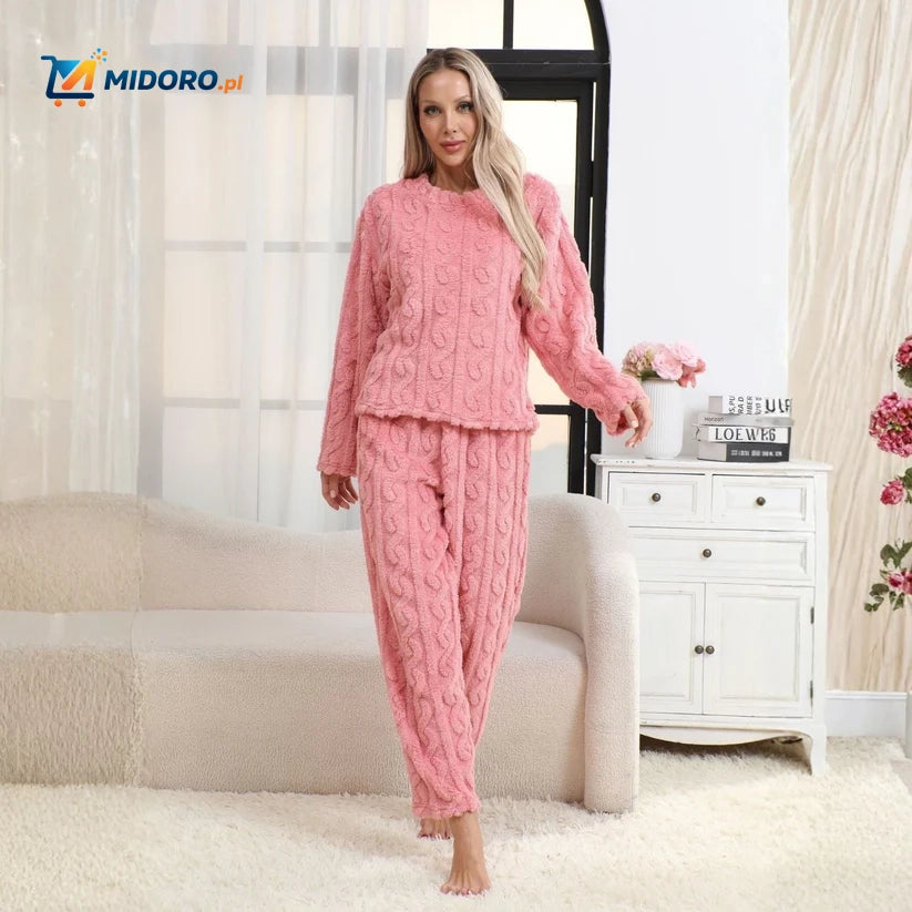 CosyLuxe™ Zestaw Piżamowy | Miękki polar, ciepły i idealny na zimne wieczory