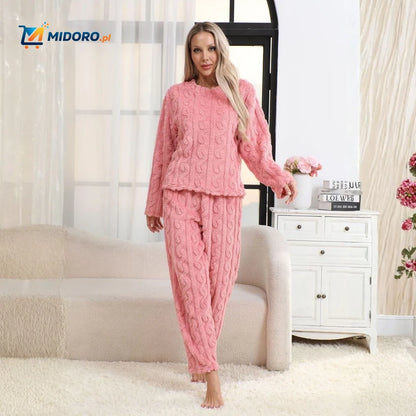 CosyLuxe™ Zestaw Piżamowy | Miękki polar, ciepły i idealny na zimne wieczory