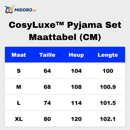 CosyLuxe™ Zestaw Piżamowy | Miękki polar, ciepły i idealny na zimne wieczory
