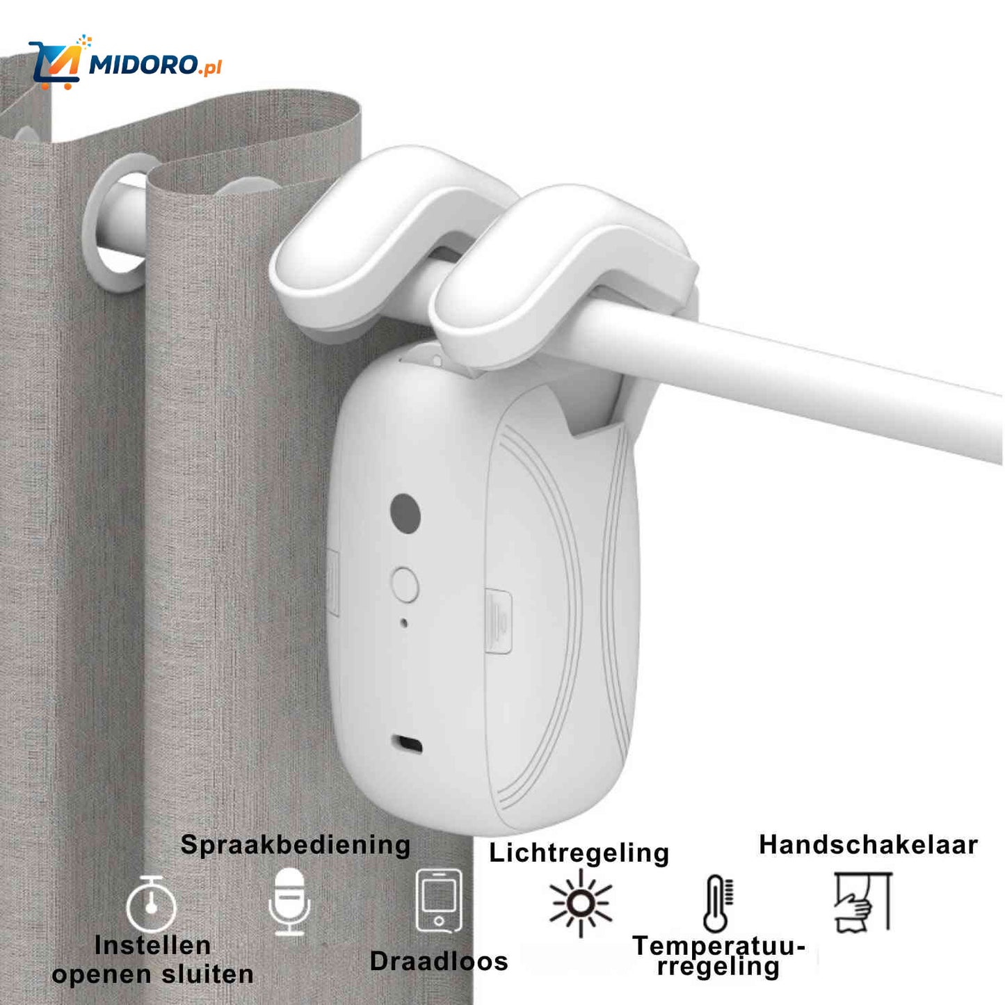 Curtana™ Inteligentny Silnik Zasłonowy – Automatyczny, Cichy i Uniwersalny dla Każdego Typu Szyny