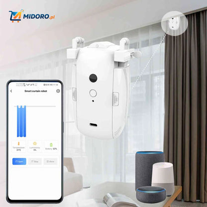 Curtana™ Inteligentny Silnik Zasłonowy – Automatyczny, Cichy i Uniwersalny dla Każdego Typu Szyny