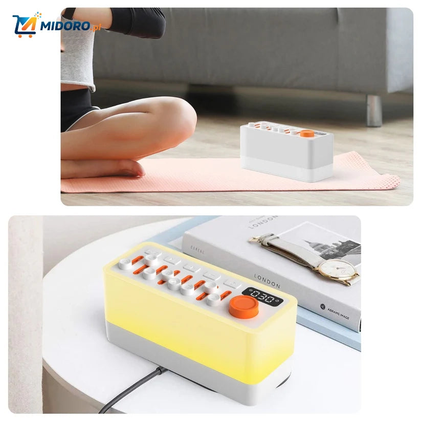 Głośnik DreamGlow™ | Pomoc w zasypianiu, RGB Nocna Lampa & Bluetooth Dźwięk