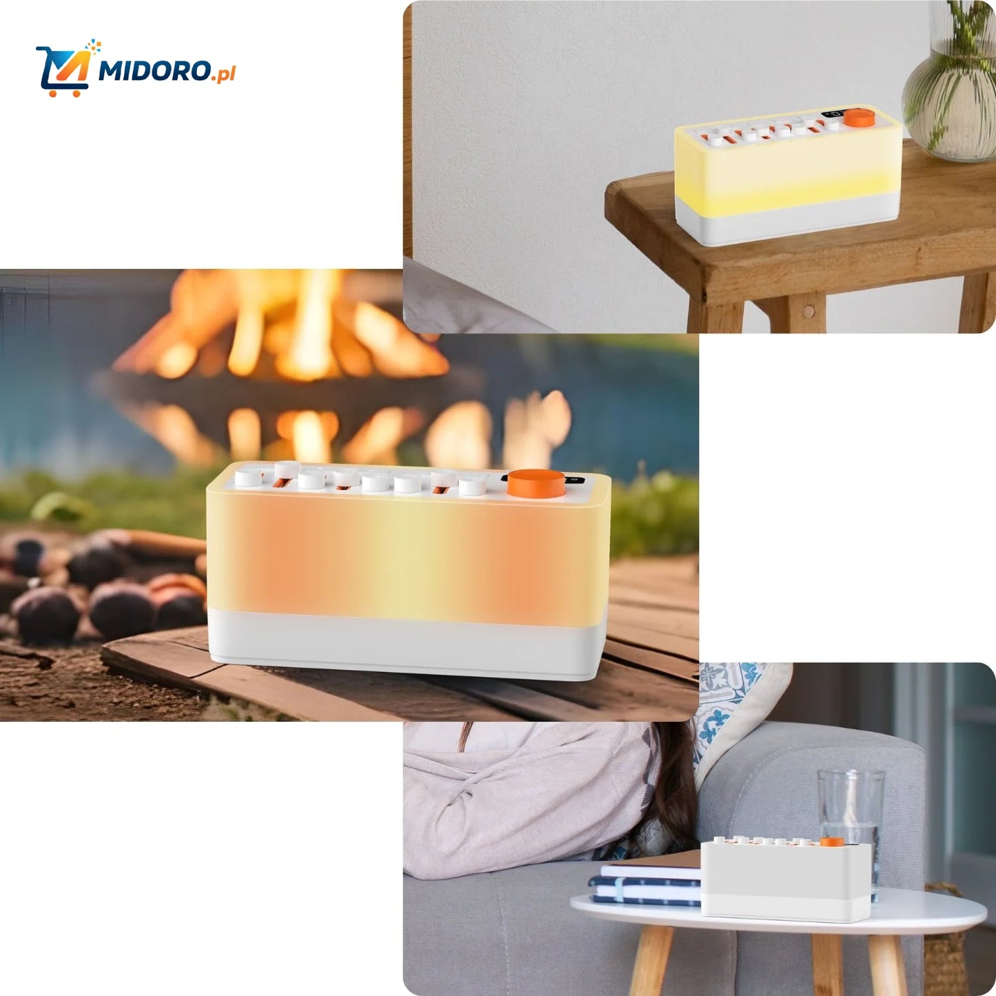 Głośnik DreamGlow™ | Pomoc w zasypianiu, RGB Nocna Lampa & Bluetooth Dźwięk