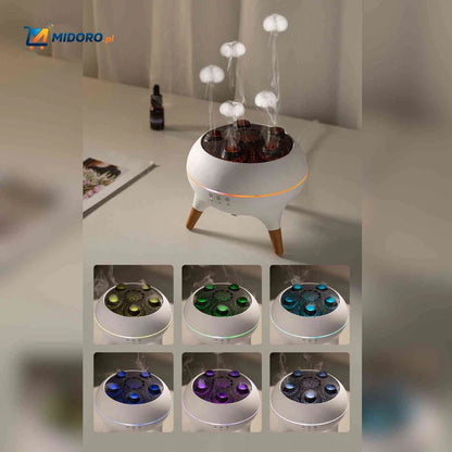 Flamora™ Dyfuzor Meduz | Vlamlicht, Aromatyczna Mgła i Stylowe Drewniane Wzornictwo