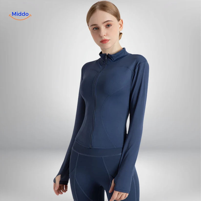 FlexiFit™ Pro Yoga Jas | Smukła, Oddychająca i Wygodna Kurtka Sportowa