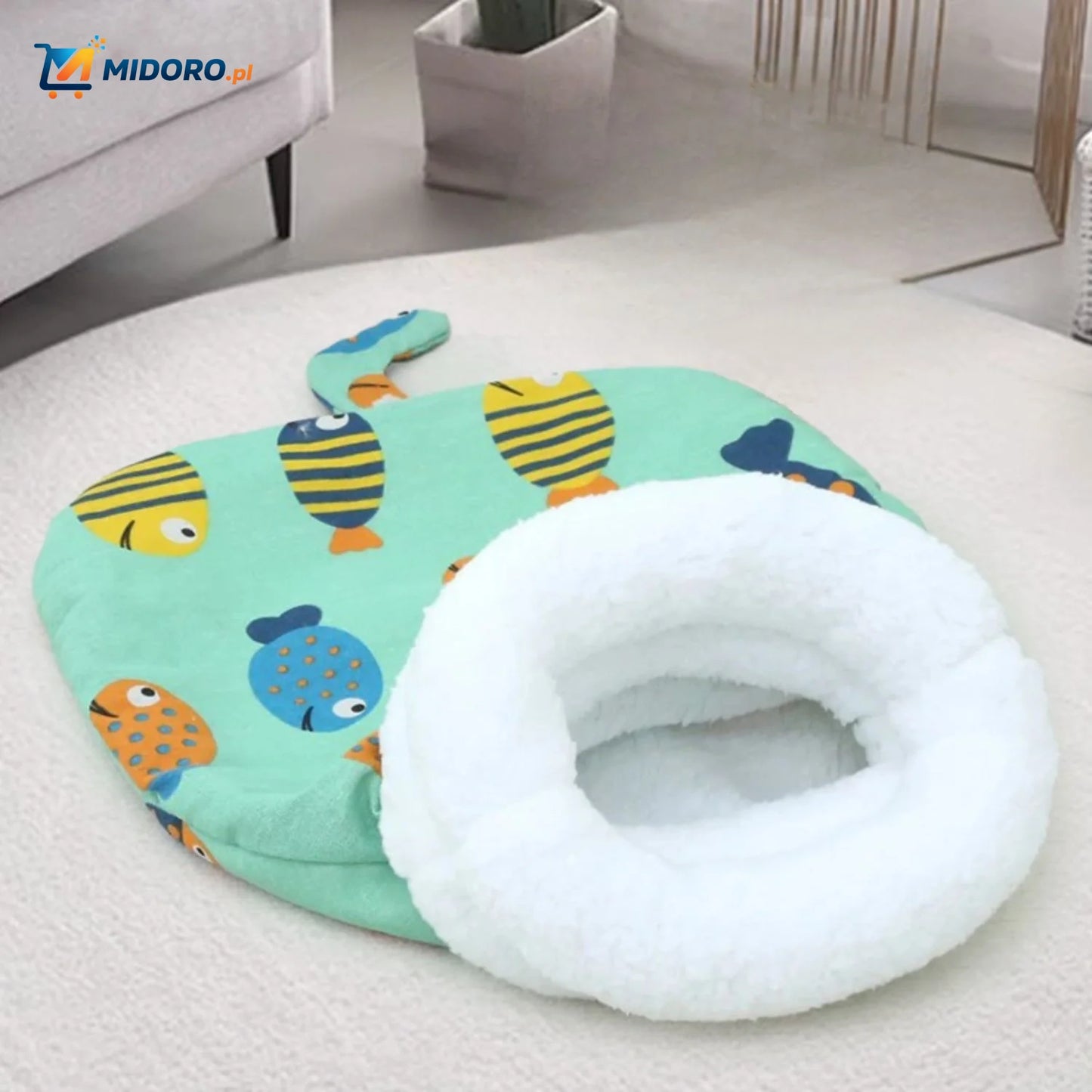 FurHaven™ Przytulne Łóżko dla Kota | Ciepłe, Przytulne i Osłonięte! To, co koty lubią najbardziej!