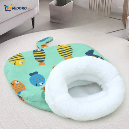 FurHaven™ Przytulne Łóżko dla Kota | Ciepłe, Przytulne i Osłonięte! To, co koty lubią najbardziej!