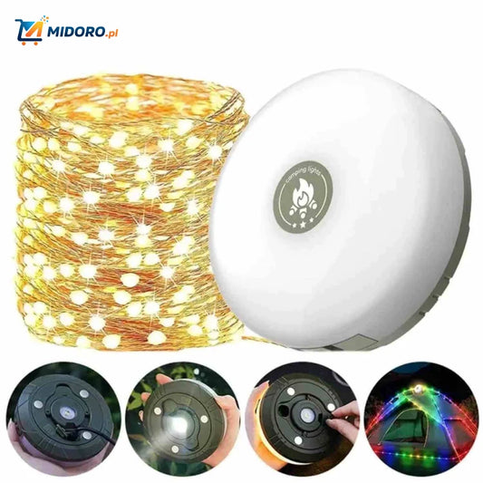 GlowMate™ Lampa | Lampa Nastrojowa, Światło Sznurkowe i Powerbank do Użytku na Zewnątrz