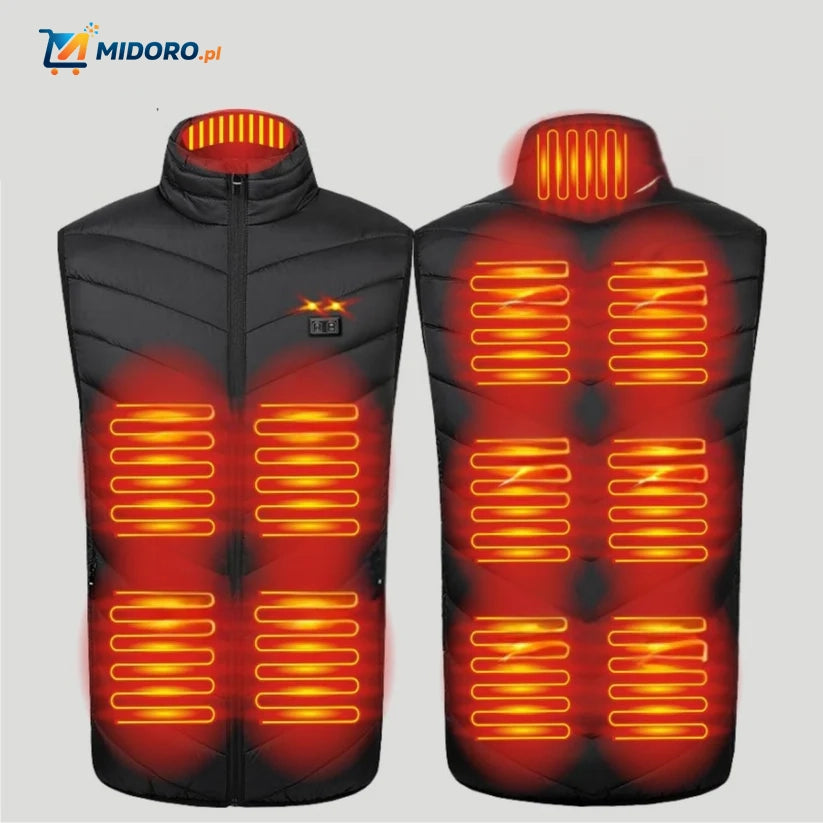 HeatGuard™ Kamizelka | USB-bezpieczna, Inteligentne Ogrzewanie i Lekki Design!