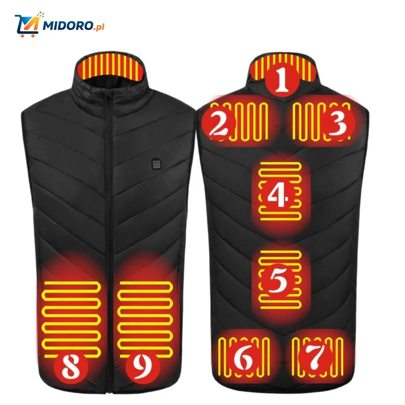 HeatGuard™ Kamizelka | USB-bezpieczna, Inteligentne Ogrzewanie i Lekki Design!
