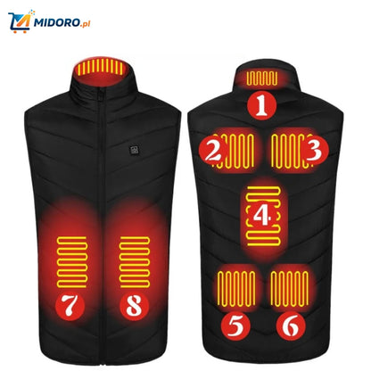 HeatGuard™ Kamizelka | USB-bezpieczna, Inteligentne Ogrzewanie i Lekki Design!
