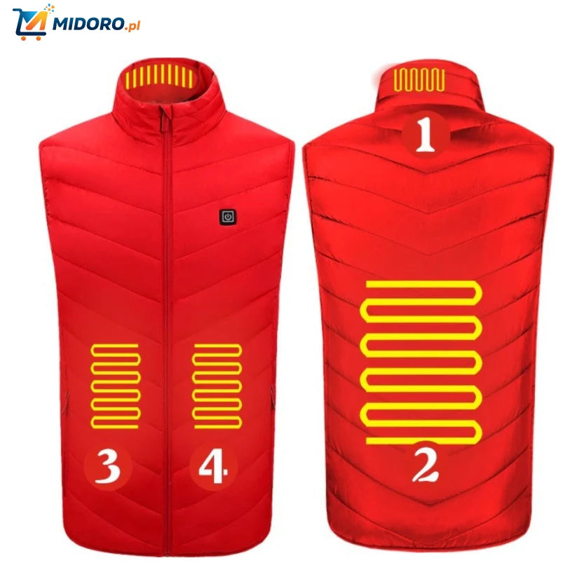 HeatGuard™ Kamizelka | USB-bezpieczna, Inteligentne Ogrzewanie i Lekki Design!