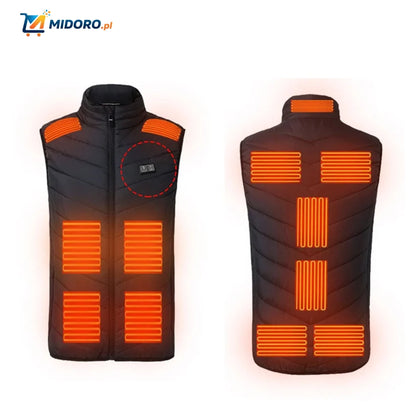 HeatGuard™ Kamizelka | USB-bezpieczna, Inteligentne Ogrzewanie i Lekki Design!