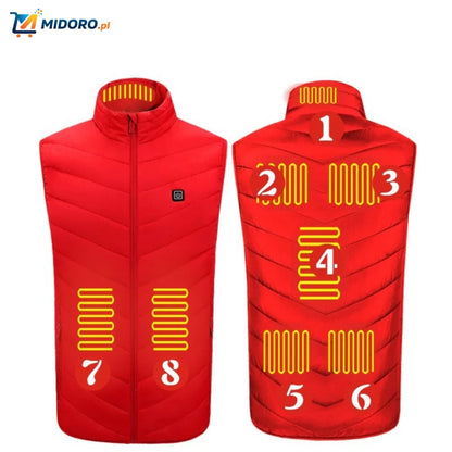 HeatGuard™ Kamizelka | USB-bezpieczna, Inteligentne Ogrzewanie i Lekki Design!