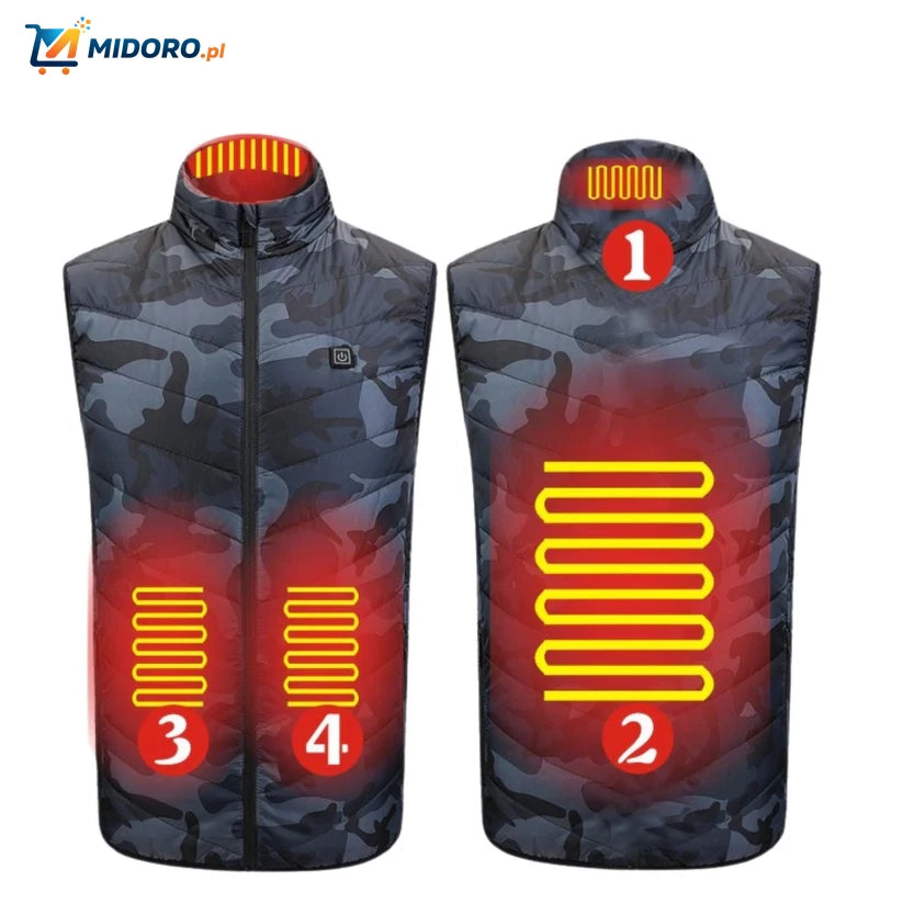 HeatGuard™ Kamizelka | USB-bezpieczna, Inteligentne Ogrzewanie i Lekki Design!