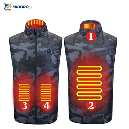 HeatGuard™ Kamizelka | USB-bezpieczna, Inteligentne Ogrzewanie i Lekki Design!