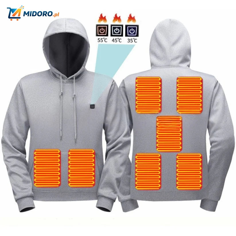 HeatPro™ Hoodie | USB-Ogrzewanie, 3 do 7 Poziomów Ciepła & Wygodna Hoodie na Zewnątrz!